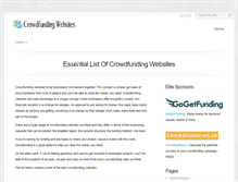 Tablet Screenshot of crowdfundingwebsites.net